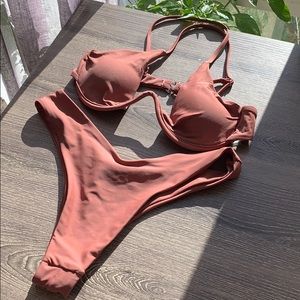 NWOT zaful salmon high cut bikini